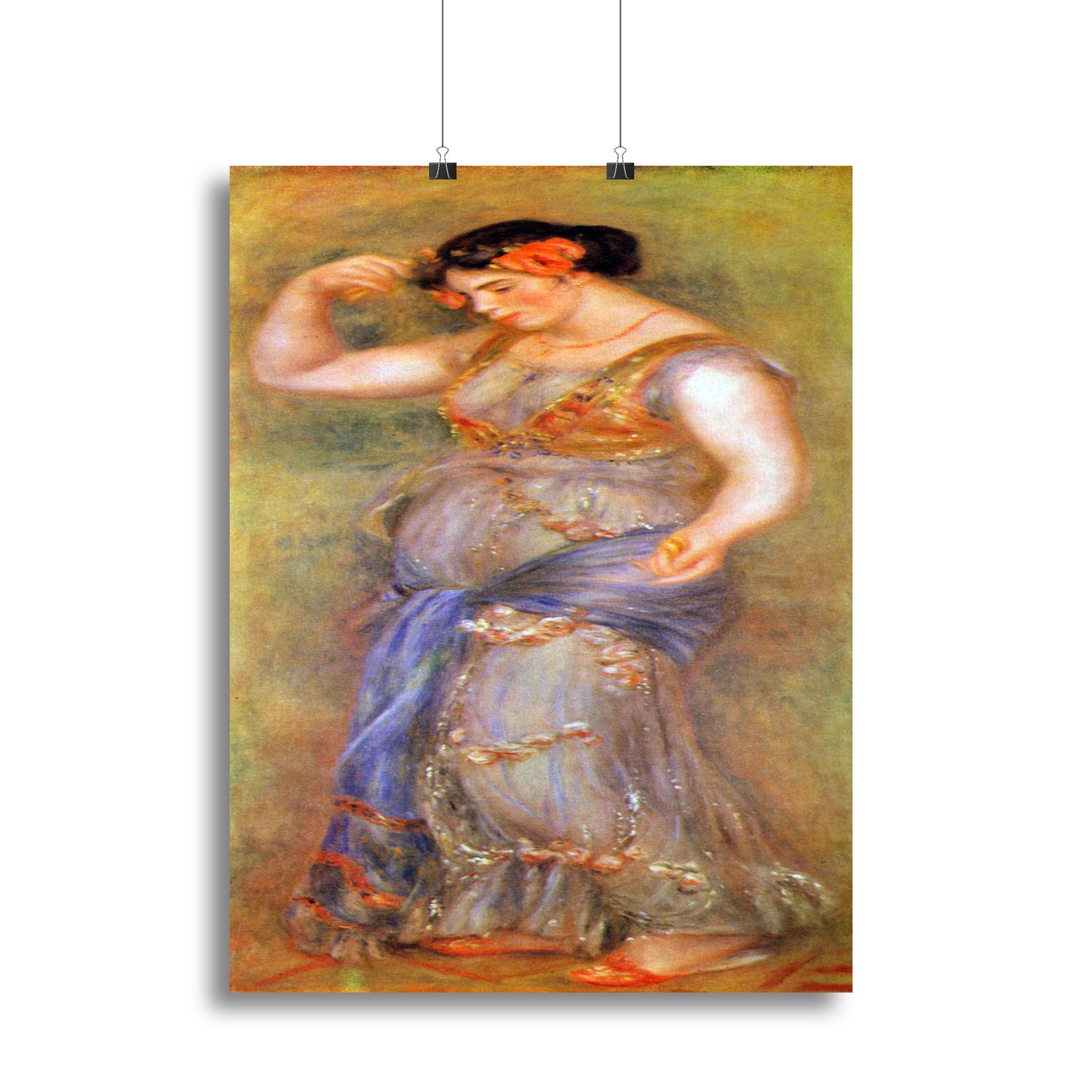 Canvas print of Renoir's Dancer with Castanets, showcasing a dancer in vibrant colors and dynamic motion.