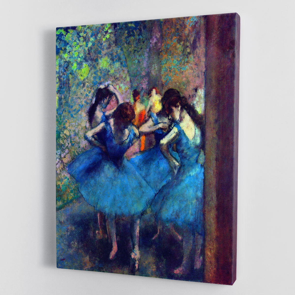 Dancers 1 by Degas canvas print showcasing graceful ballet dancers in motion, perfect for elegant home decor.