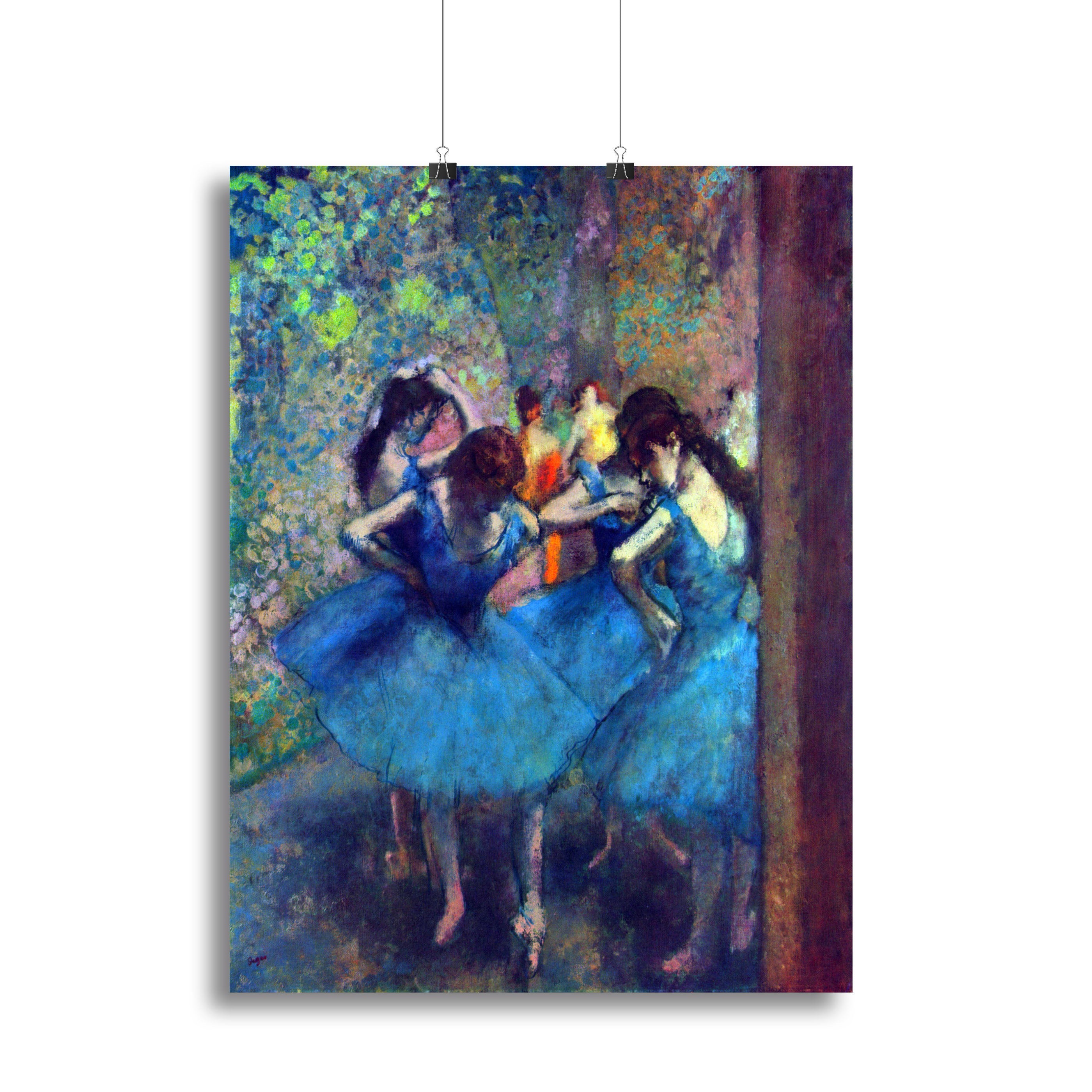 Dancers 1 by Degas canvas print showcasing graceful ballet dancers in motion, perfect for elegant home decor.