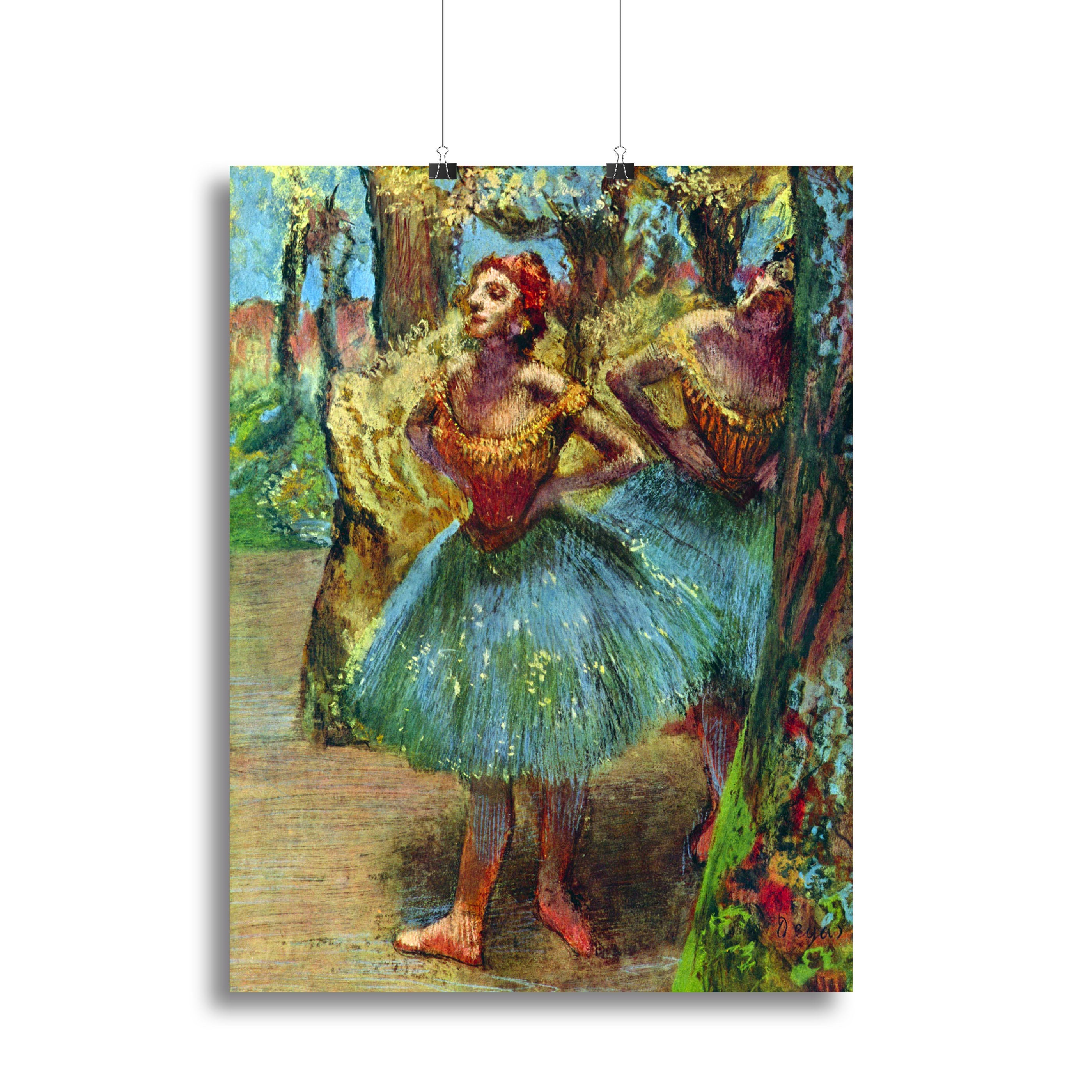 Dancers 2 by Degas canvas print showcasing elegant ballet dancers in motion, perfect for home decor.
