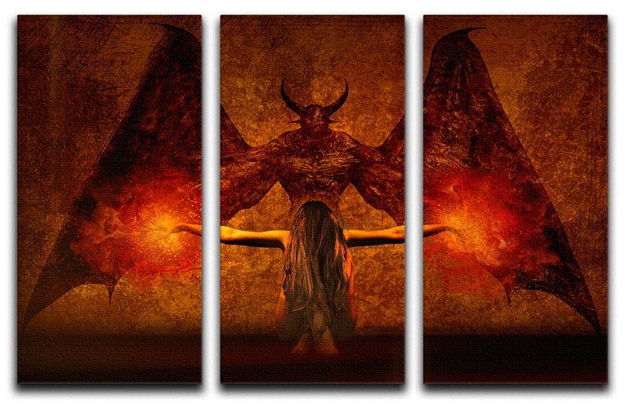 Dark Art 3 Split Panel Canvas Print featuring a captivating design that enhances any room's decor.