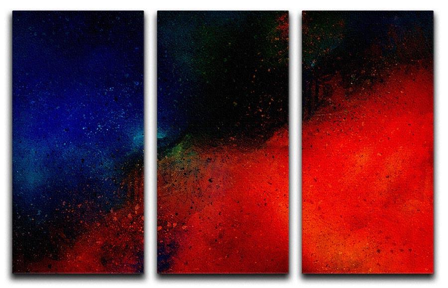 Dark Mist 3 Split Panel Canvas Print featuring abstract design in soothing colors, perfect for home or office decor.
