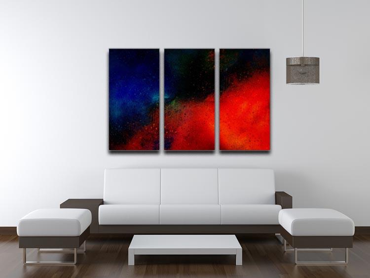 Dark Mist 3 Split Panel Canvas Print featuring abstract design in soothing colors, perfect for home or office decor.