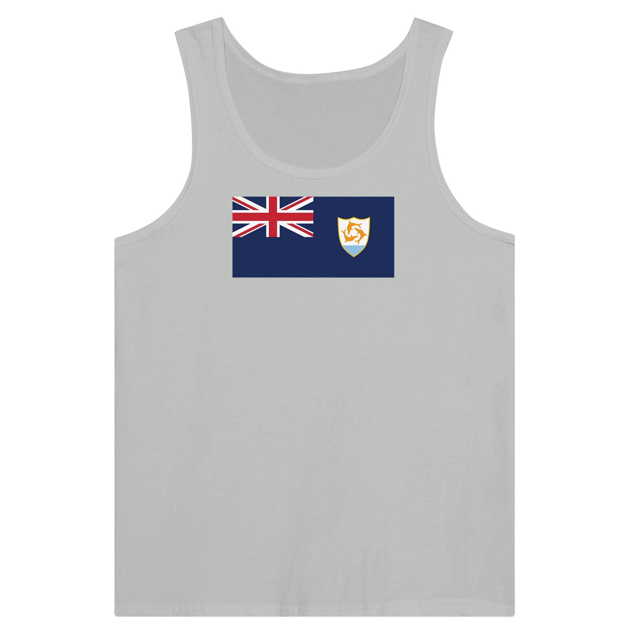 Débardeur Drapeau d'Anguilla en coton, avec impression centrale colorée, parfait pour un look décontracté.