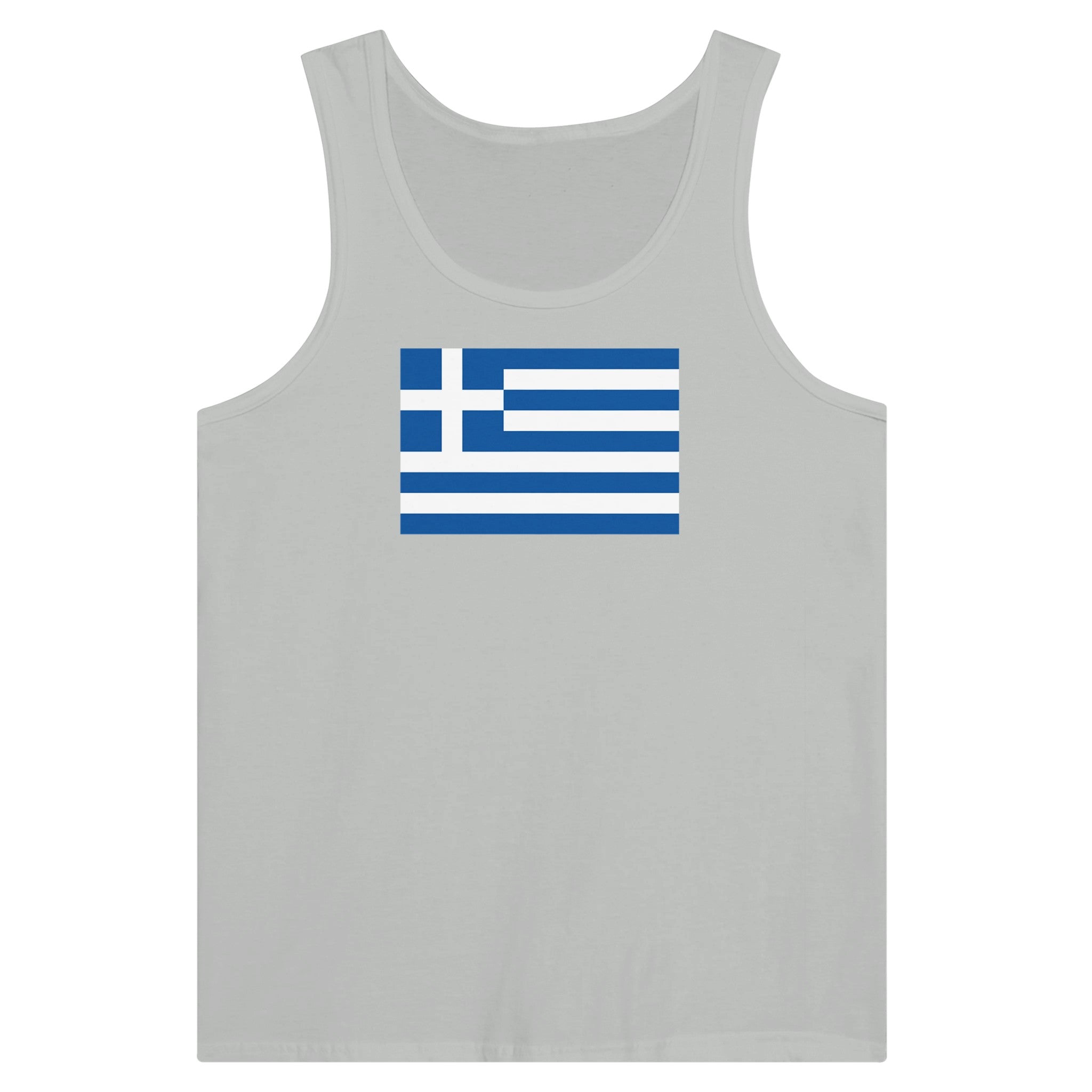 Débardeur Drapeau de la Grèce en coton doux avec impression centrale du drapeau grec.