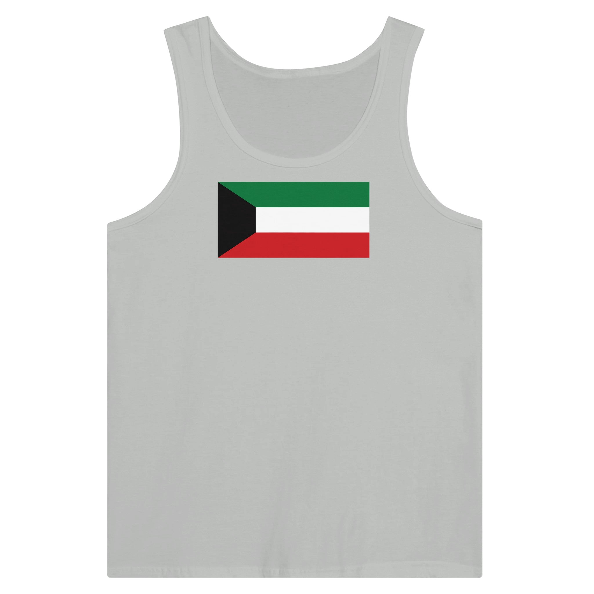 Débardeur Drapeau du Koweït en coton, avec impression centrale colorée, disponible en plusieurs couleurs.