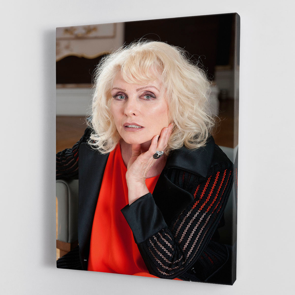 Debbie Harry in 2014 canvas print or poster featuring vibrant colors and iconic style.