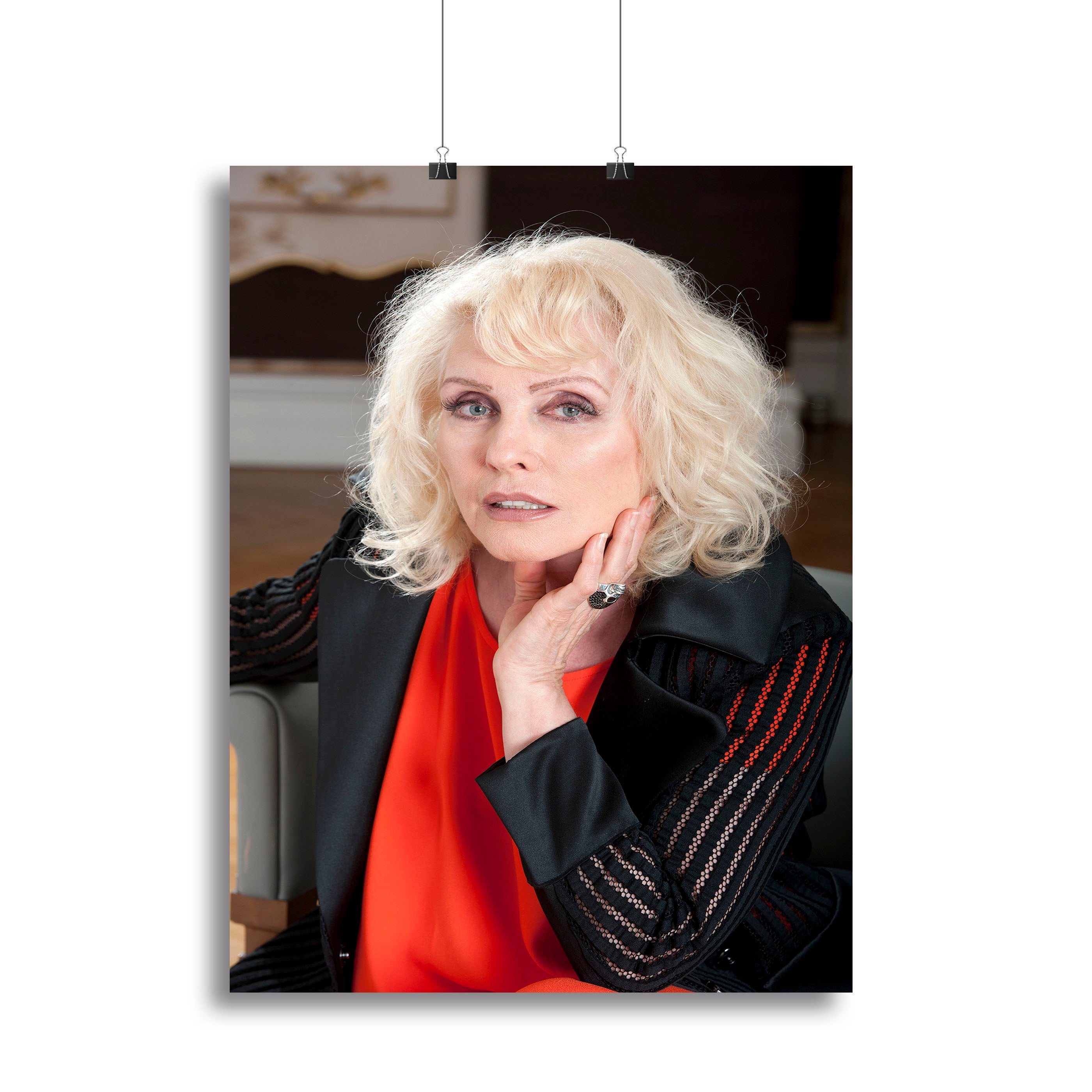 Debbie Harry in 2014 canvas print or poster featuring vibrant colors and iconic style.