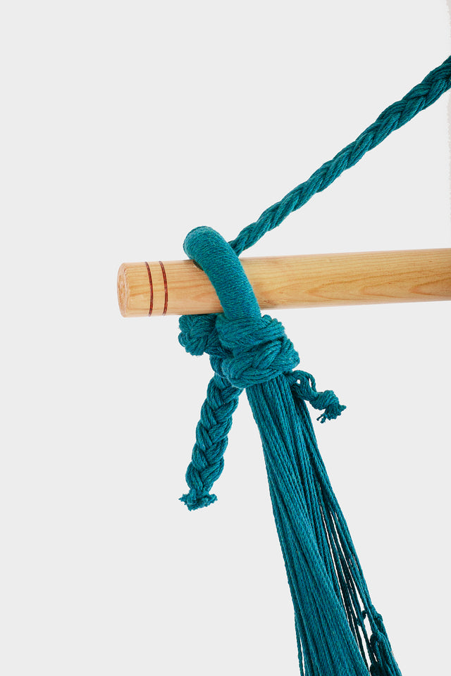 Deluxe Hammock Swing Chair in Bondi colour, showcasing its double weave design and comfortable seating.