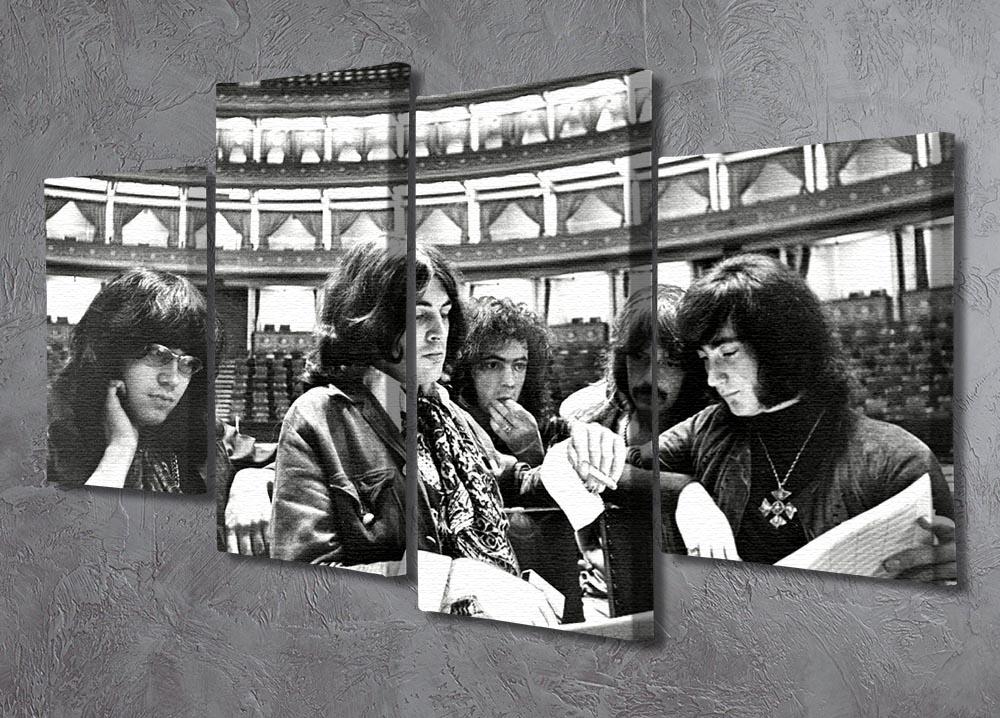 Deep Purple go classical 4 Split Panel Canvas artwork, featuring four panels with rich purple tones and elegant design.