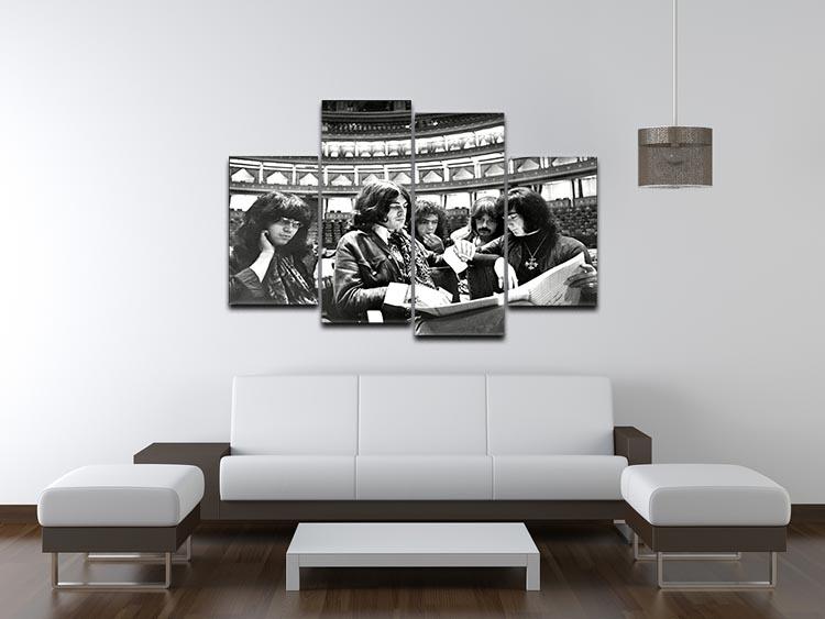 Deep Purple go classical 4 Split Panel Canvas artwork, featuring four panels with rich purple tones and elegant design.