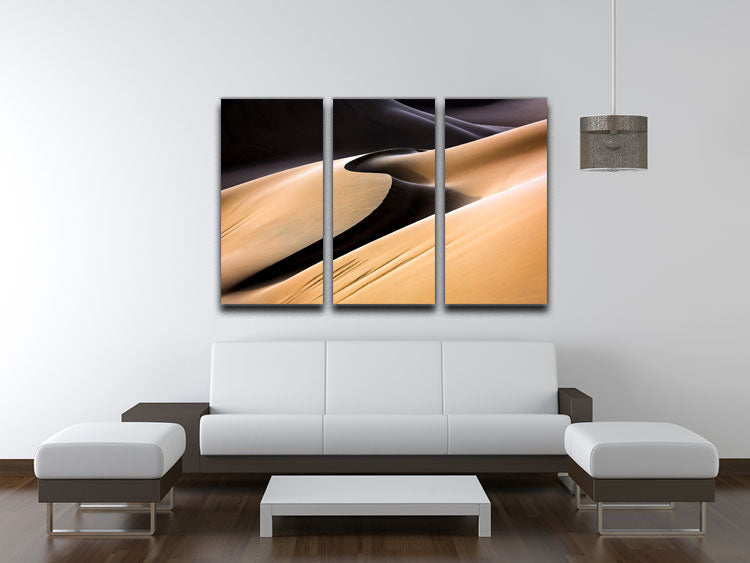 Desert Sand 3 Split Panel Canvas Print showcasing a cohesive and elegant design, perfect for enhancing any interior space.