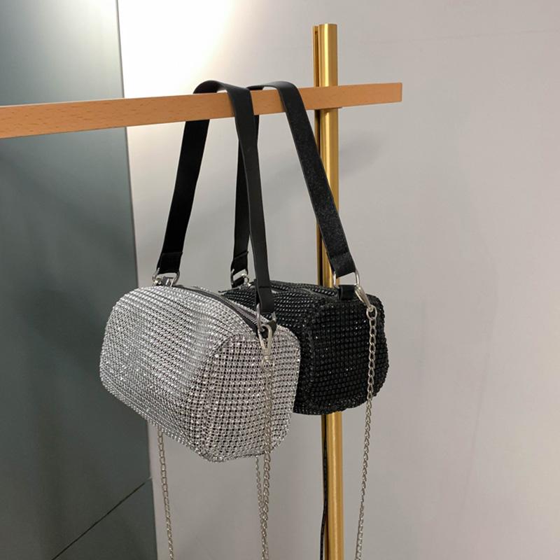 A stylish Designer Bling Dinner Bag featuring a glitter diamond design, perfect for evening events and special occasions.