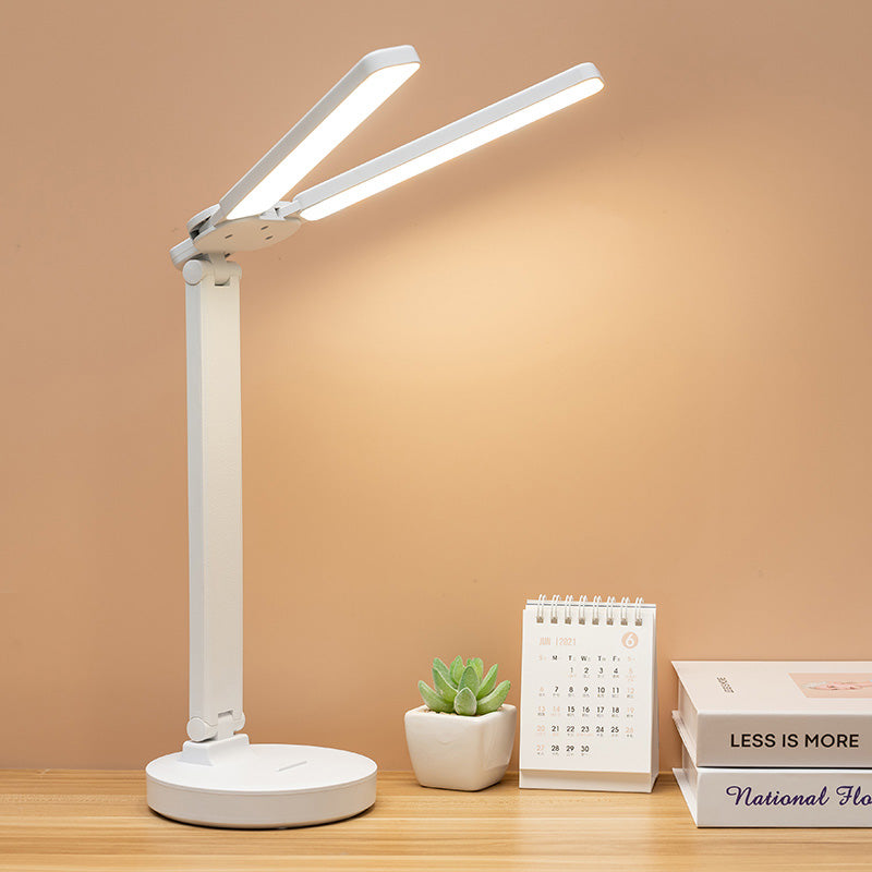 ROSA LED Desk Lamp in white, featuring adjustable arm and touch control for customizable lighting.