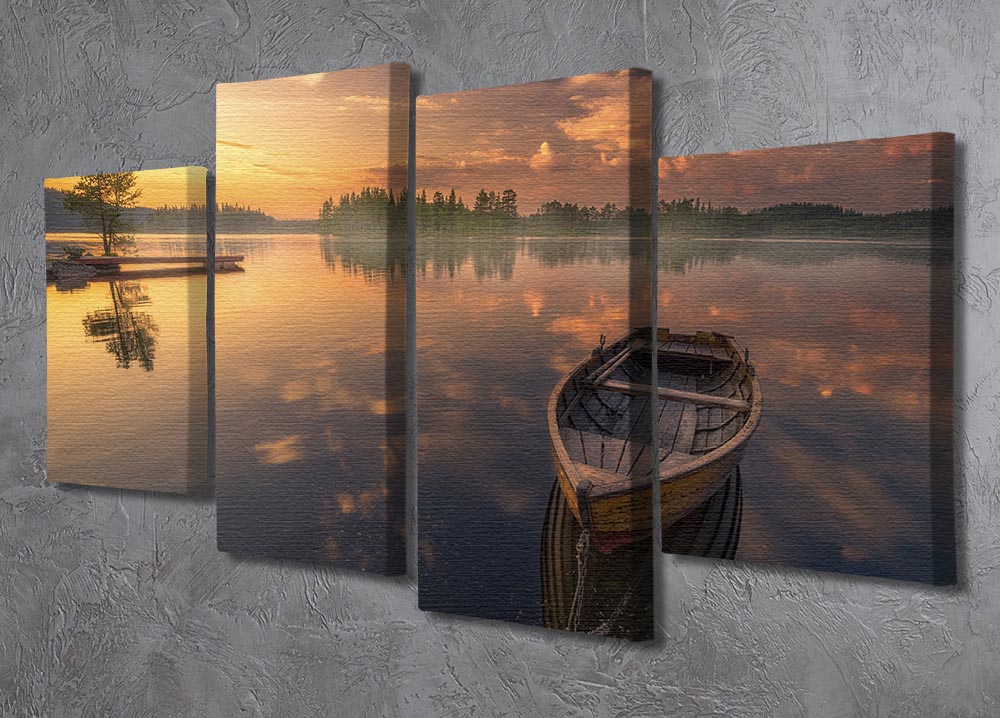 A vibrant 4-split panel canvas artwork showcasing a cohesive design, perfect for home or office decor.