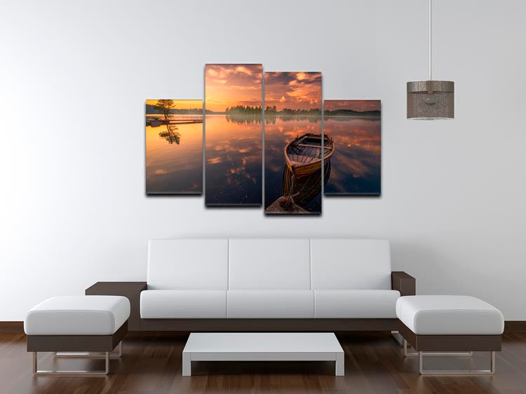 A vibrant 4-split panel canvas artwork showcasing a cohesive design, perfect for home or office decor.