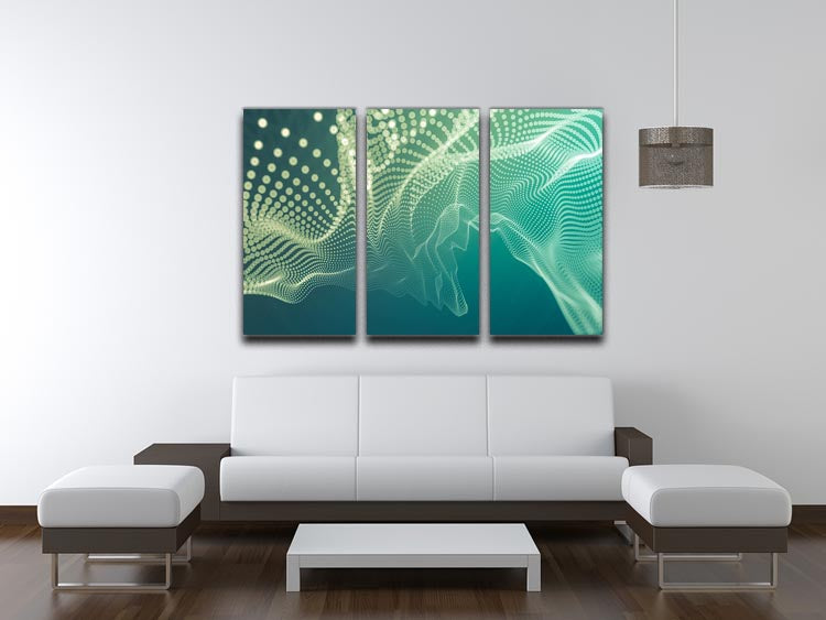 Dimensional Dots 3 Split Panel Canvas Print showcasing vibrant colors and modern design, perfect for enhancing any interior space.