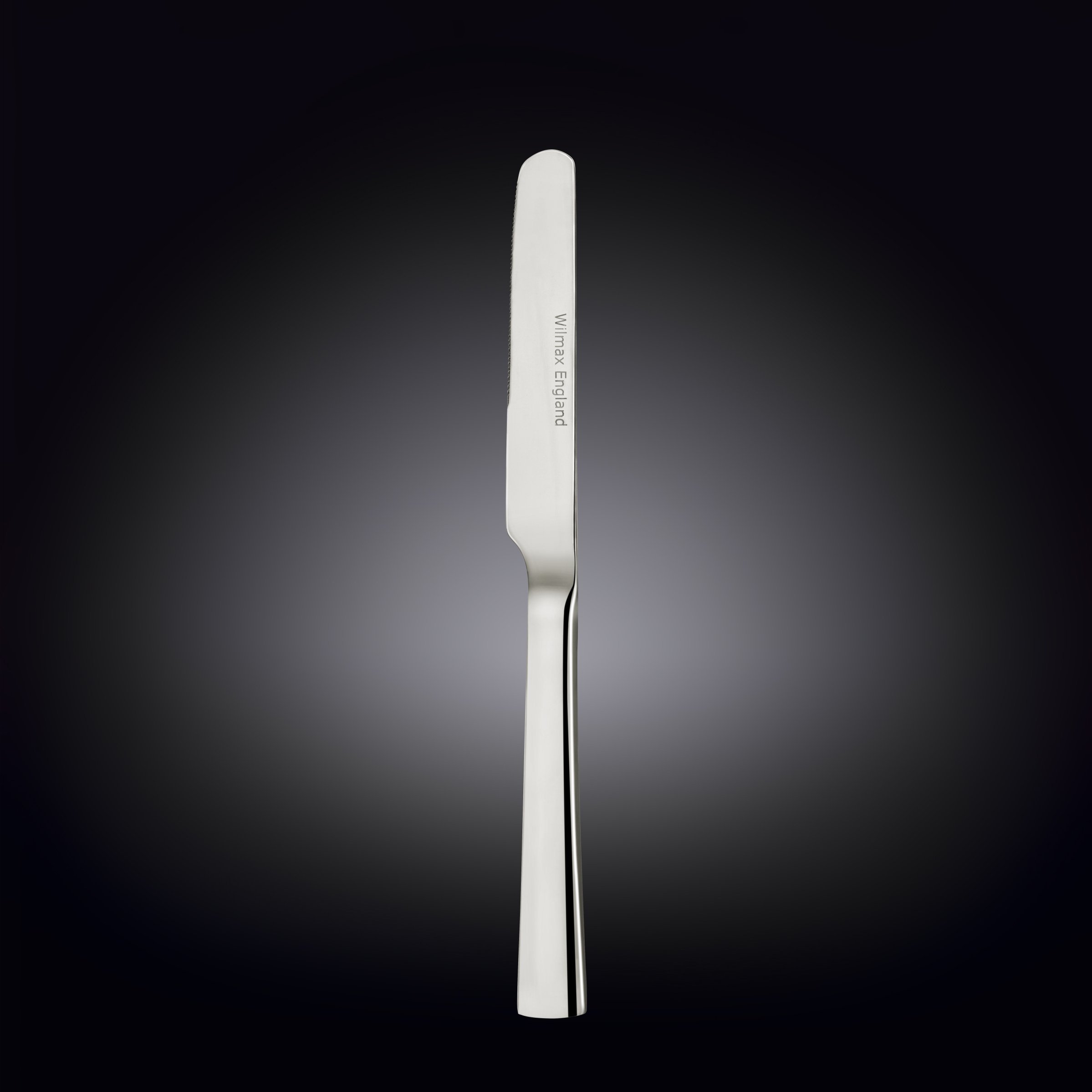 WILMAX 9-inch Dinner Knife made of high-quality stainless steel with a polished finish, showcasing its elegant design and solid handle.