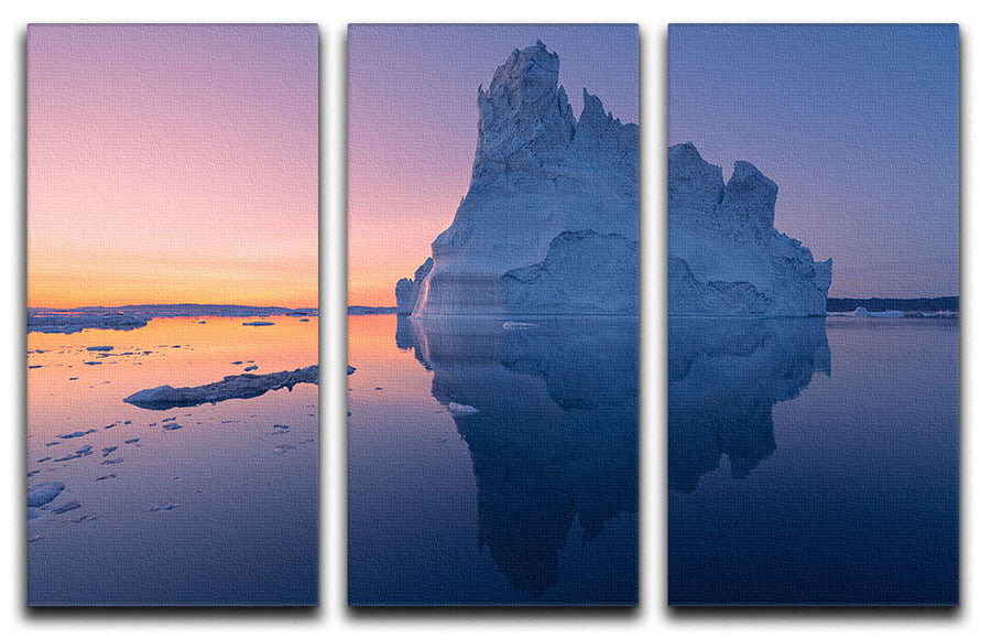 Disko Bay I 3 Split Panel Canvas Print showcasing a captivating design with three high-quality canvases.