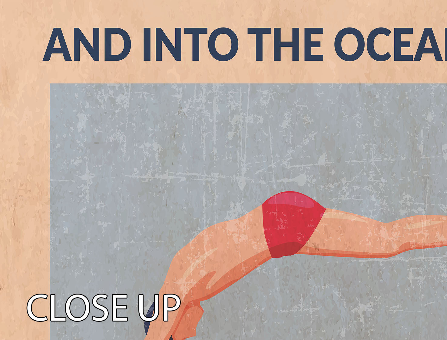 Diver Guy 3 Split Panel Canvas Print showcasing three high-quality panels with vibrant colors and modern design.