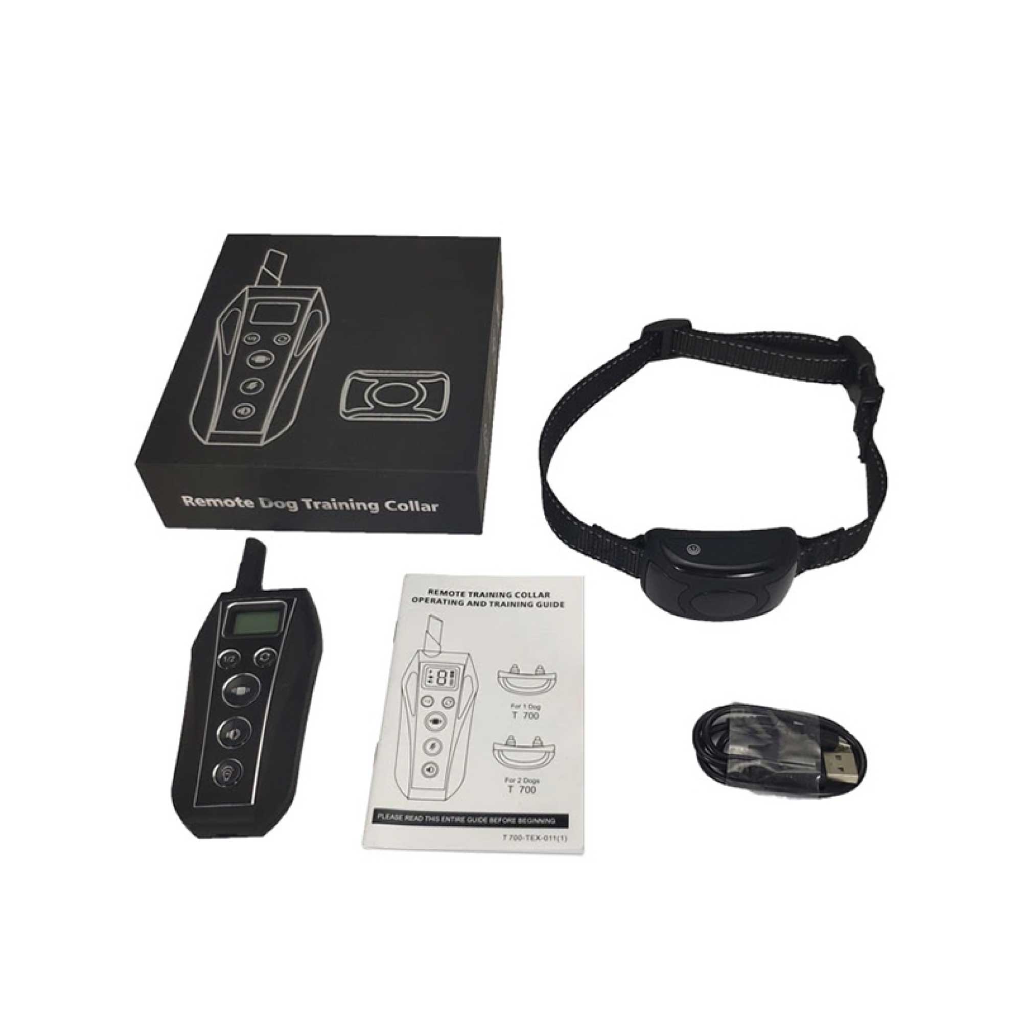 Dog Bark Collar with two receivers, waterproof design, and remote control for effective training.