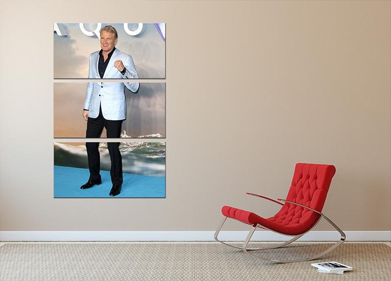 Dolph Lundgren Creed II 3-panel canvas print showcasing vibrant colors and dynamic design, perfect for home or office decor.
