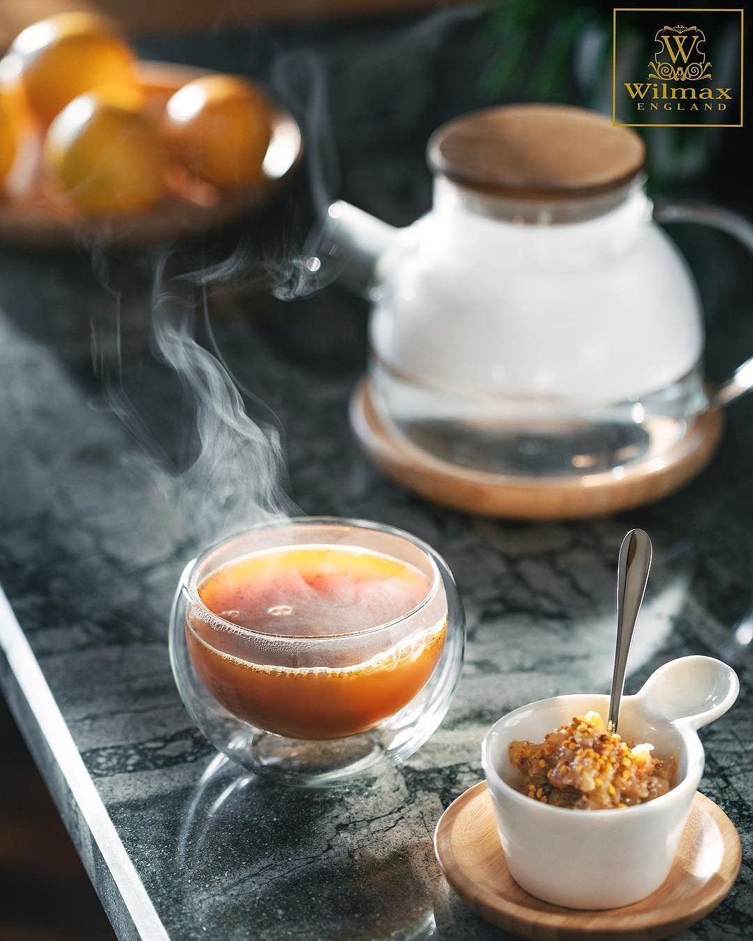 Double-Wall Vacuum Sealed Thermo Glass Bowl, 6.8 Fl Oz, showcasing its elegant design and double-wall construction.