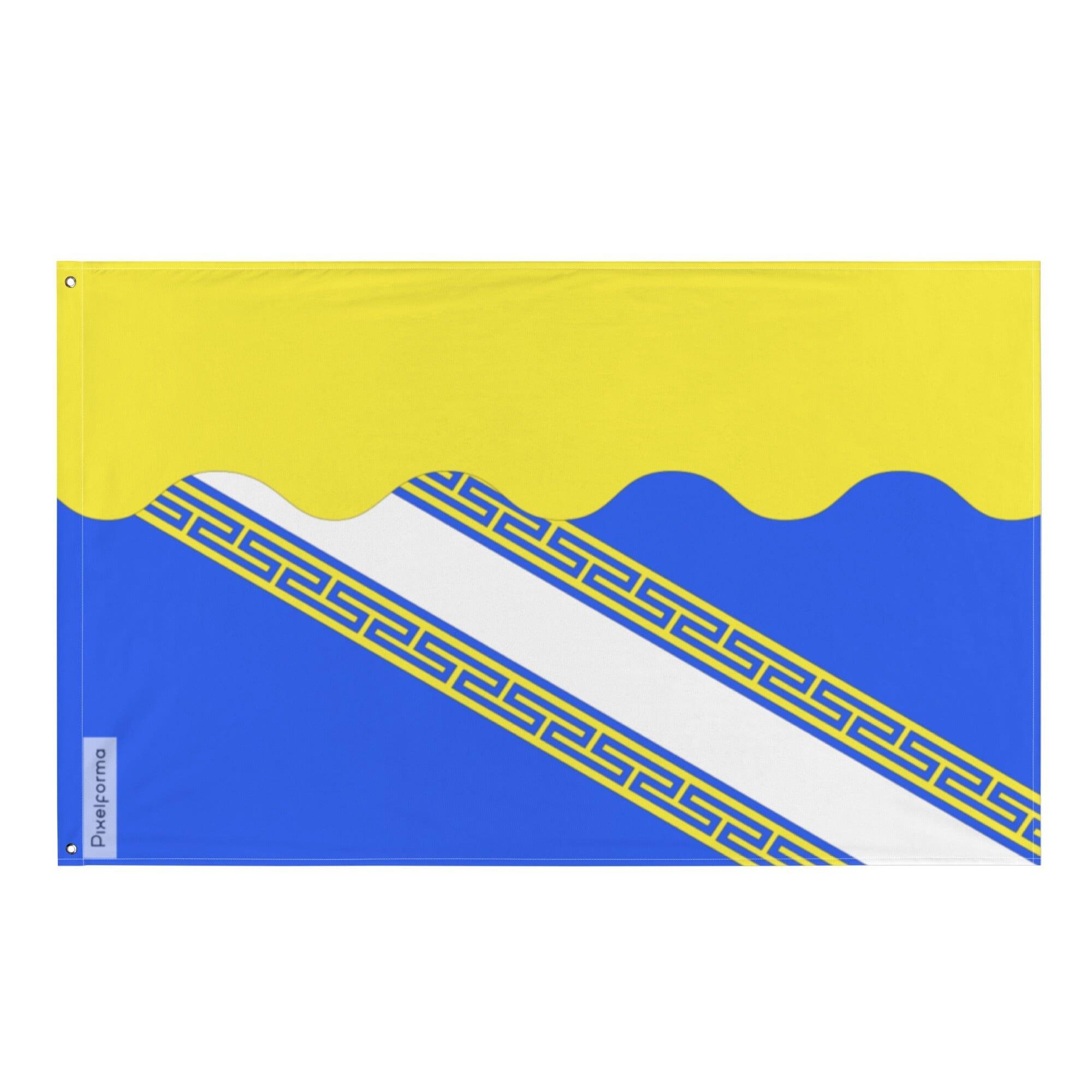 Drapeau Aube en polyester avec impression double, disponible en plusieurs tailles et options d'œillets.