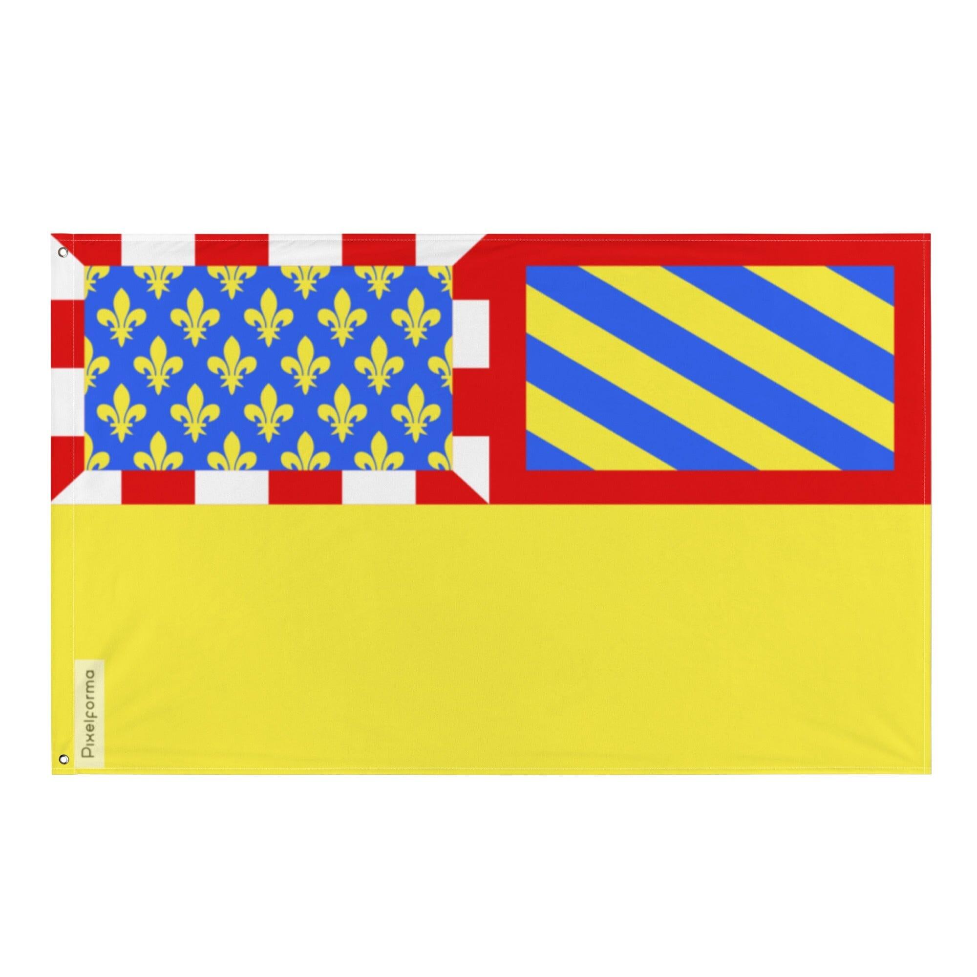 Drapeau Côte-d'Or en polyester avec œillets, disponible en plusieurs tailles.