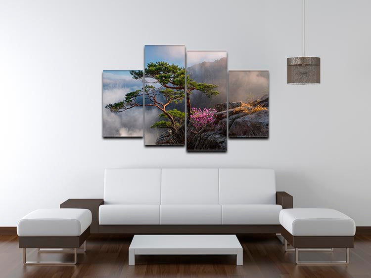 Dream Dancer 4 Split Panel Canvas featuring four equal sections of vibrant artwork, creating a cohesive and dynamic visual display.