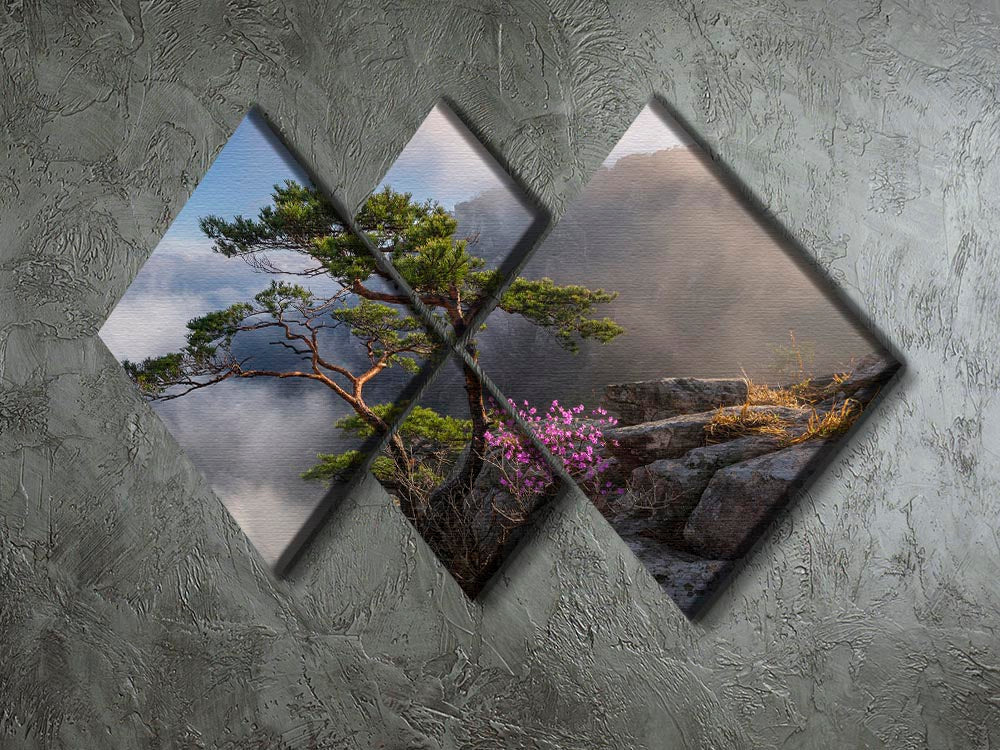 Dream Dancer 4 Square Multi Panel Canvas artwork featuring four equal square sections with vibrant colors and intricate designs.