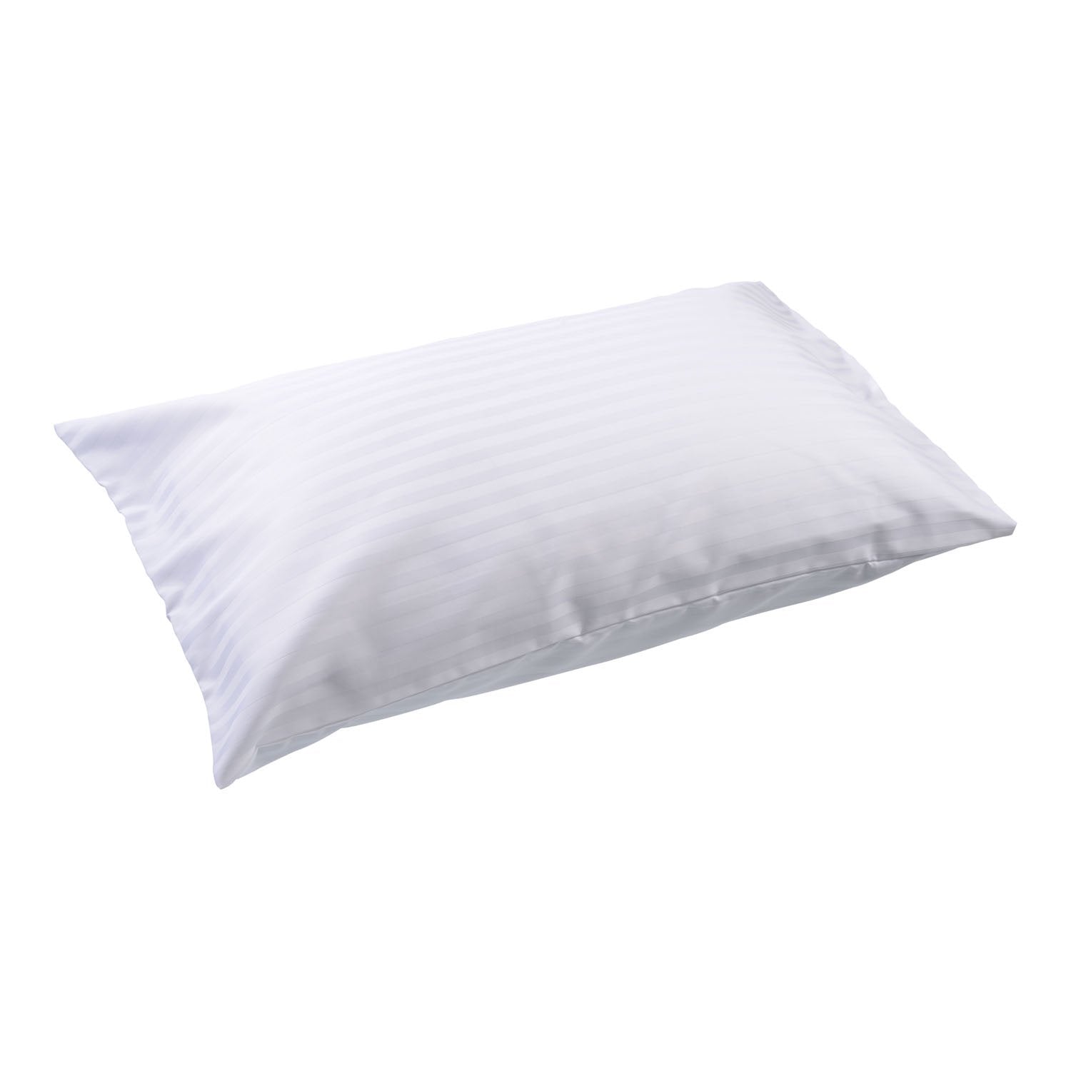 Dreamaker Alternative to Down Pillow Firm with cotton sateen cover and plush filling, ideal for luxurious sleep.