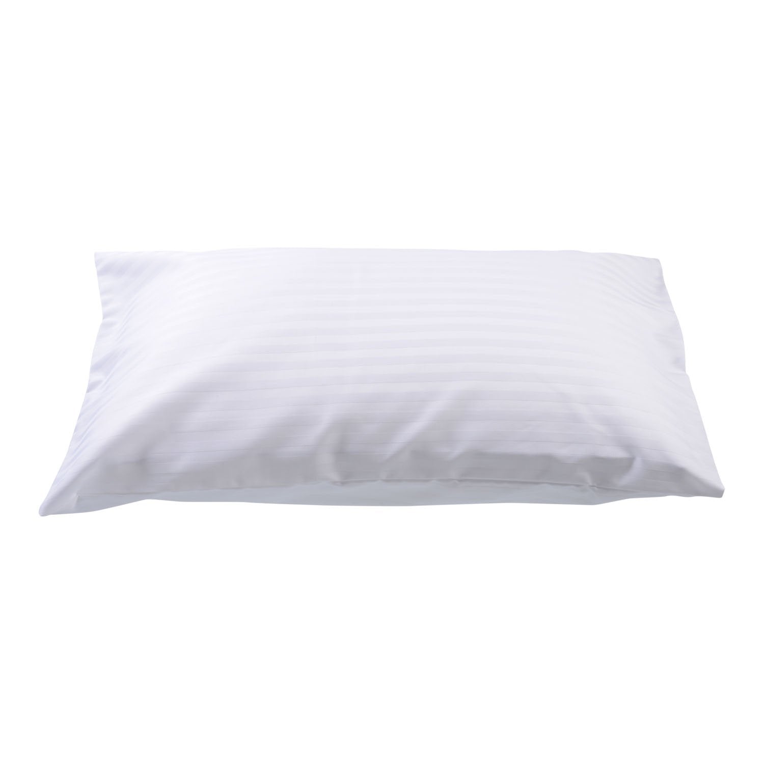 Dreamaker Alternative to Down Pillow Firm with cotton sateen cover and plush filling, ideal for luxurious sleep.