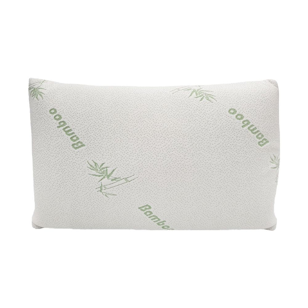 Dreamaker Bamboo Knitted Covered Pillow with a soft bamboo cover and plush filling, showcasing its luxurious design and comfort.