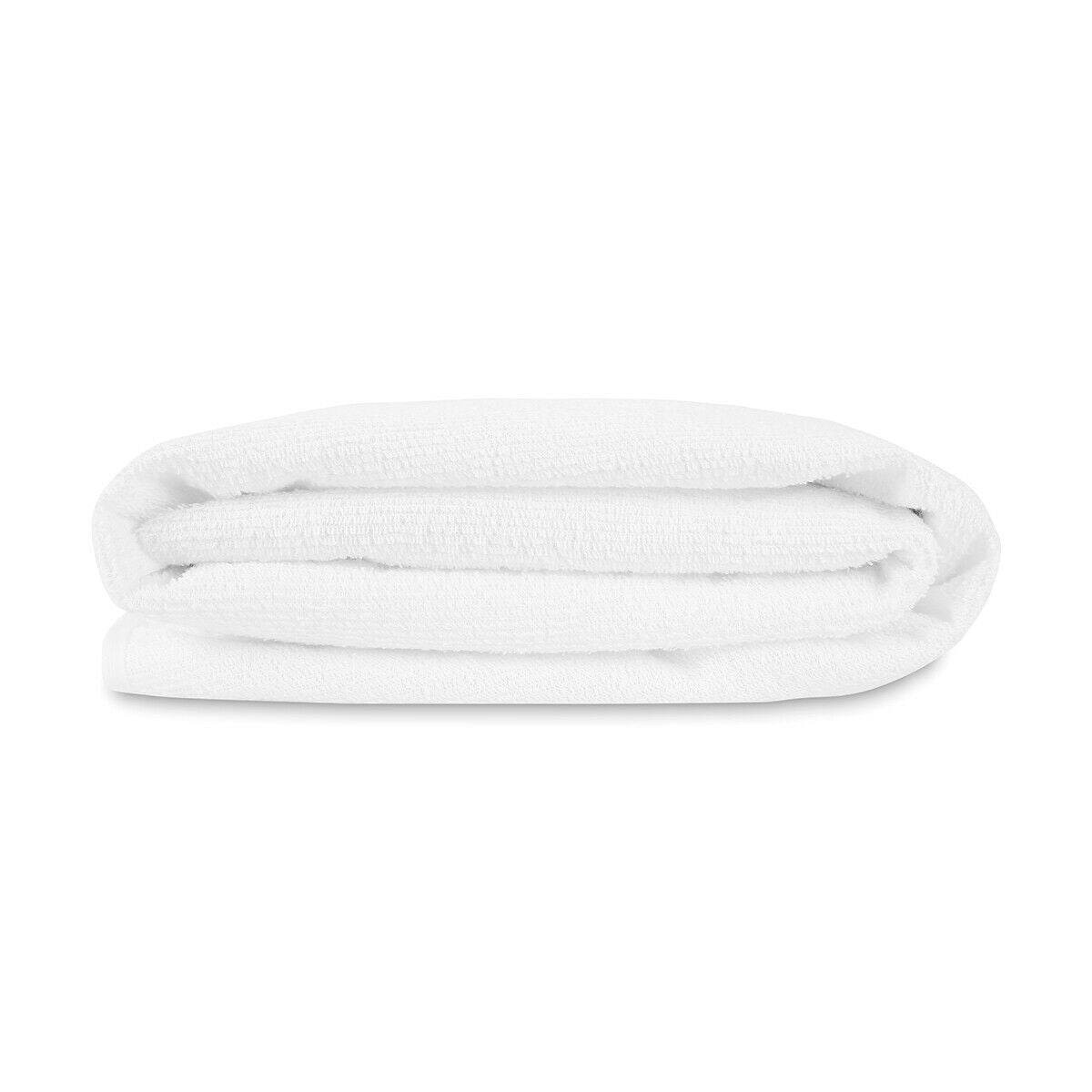 Dreamaker Waterproof Fitted Mattress Protector for queen bed, featuring soft cotton terry towel pile and waterproof backing.