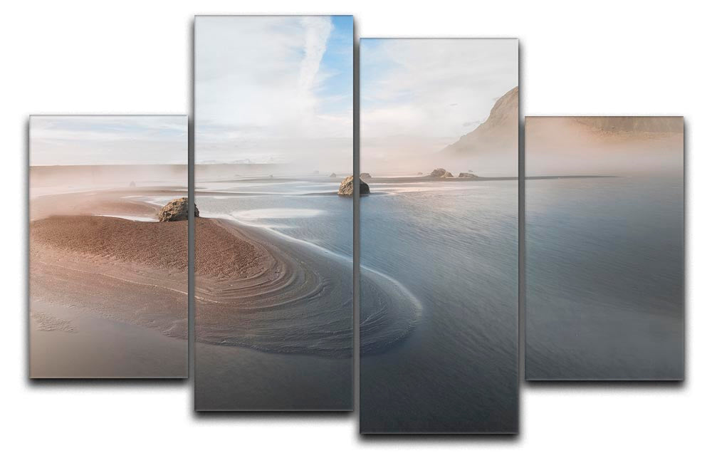 Dreamland 4 Split Panel Canvas artwork featuring a cohesive design divided into four panels, ideal for modern home decor.