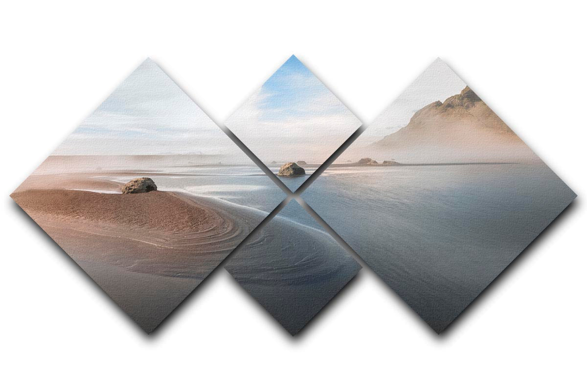 Dreamland 4 Square Multi Panel Canvas featuring four equal square sections, creating a harmonious and visually striking artwork for home decor.