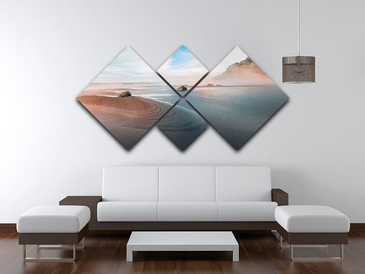 Dreamland 4 Square Multi Panel Canvas featuring four equal square sections, creating a harmonious and visually striking artwork for home decor.