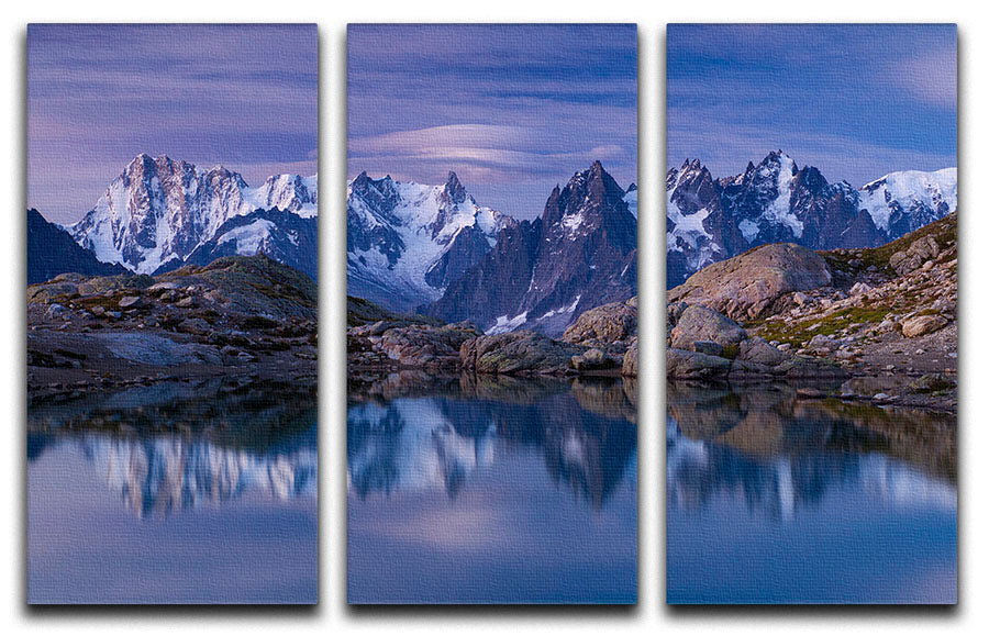 Dreams Before The Dawn 3 Split Panel Canvas Print featuring vibrant colors and abstract design, perfect for home decor.