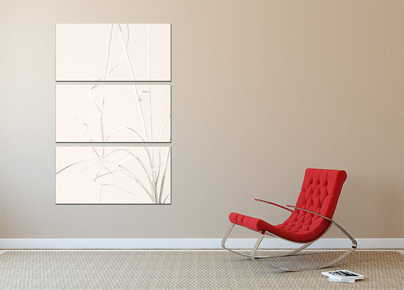 Dried Grass Light Beige 3 Split Panel Canvas Print showcasing elegant design and neutral tones, perfect for home decor.