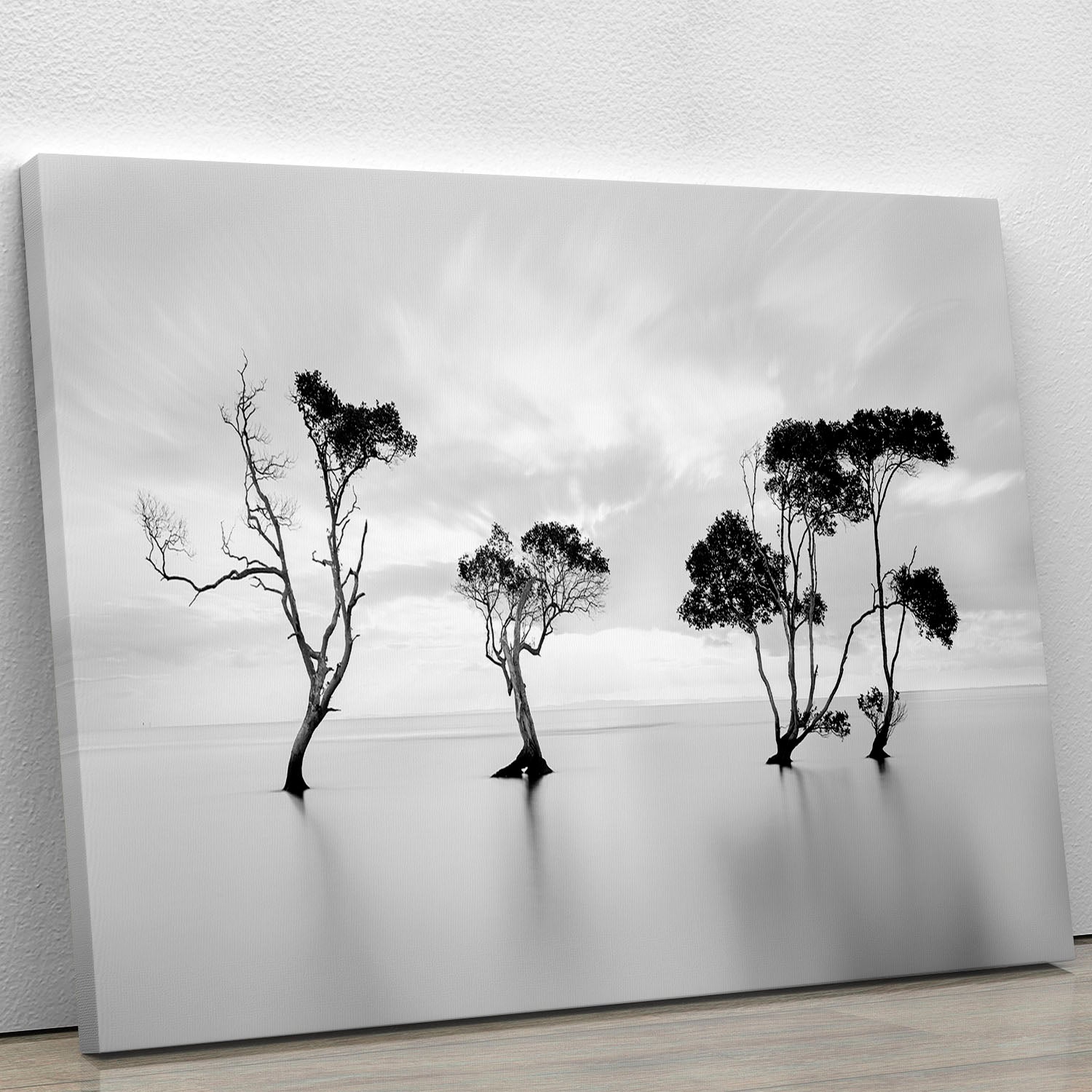 Drowning Not Waving canvas print featuring modern art design with vibrant colors and intricate details, perfect for home decor.