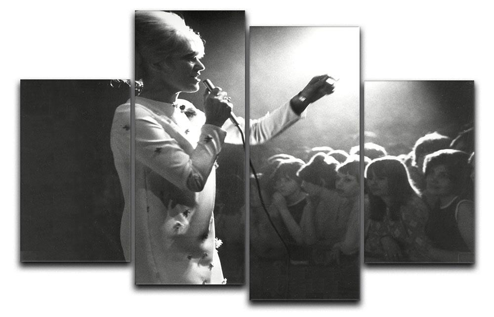 A vibrant 4-split canvas artwork featuring Dusty Springfield, showcasing her iconic style and musical essence across four panels.