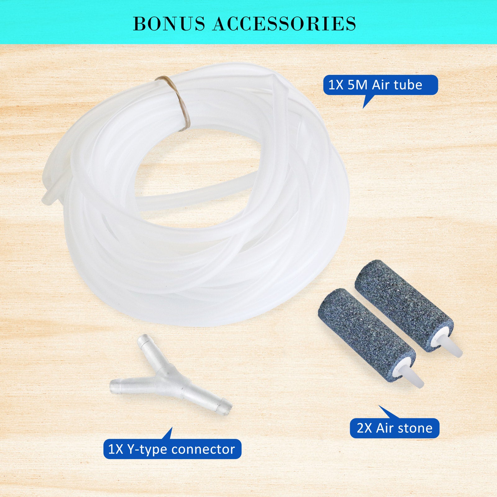 Dynamic Power Aquarium Air Pump with dual outlets, designed for efficient oxygen supply in aquariums and ponds.