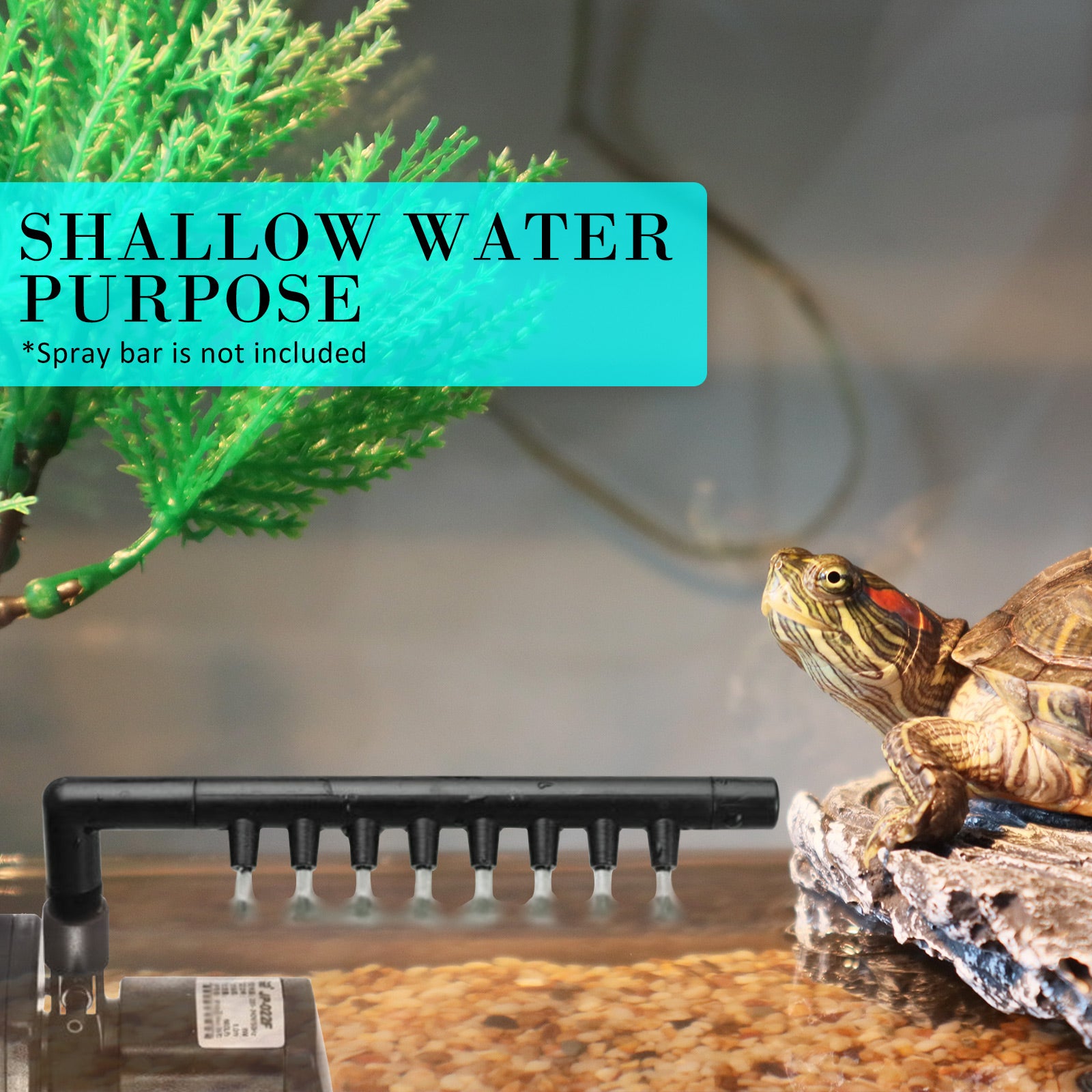 Dynamic Power Aquarium Submersible Filter 1200L/H with air tube, designed for efficient filtration and aeration in aquariums and ponds.