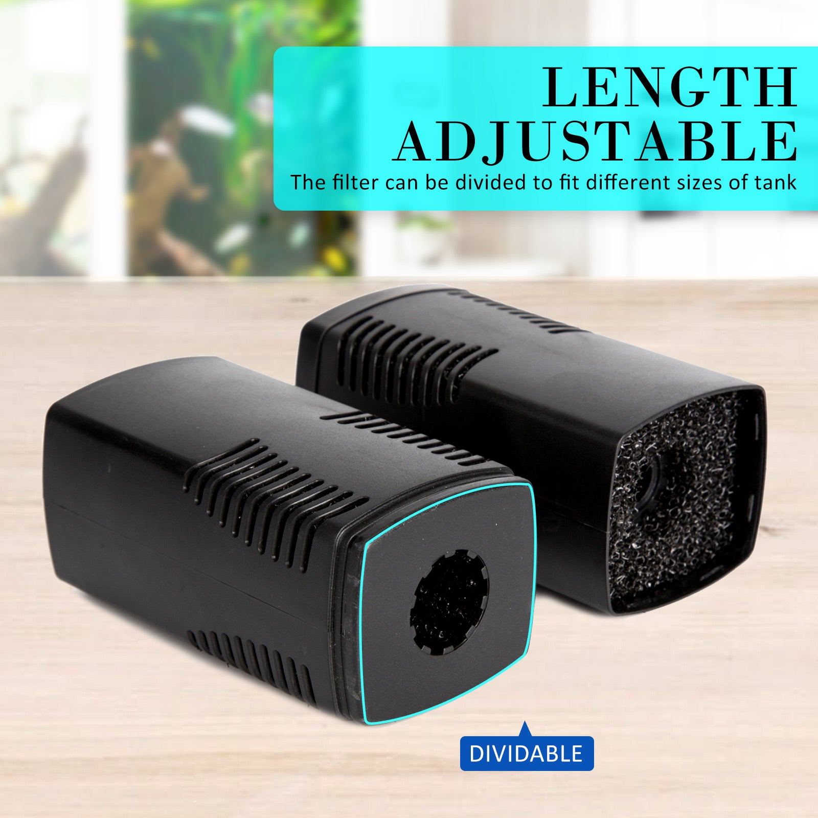 Dynamic Power Aquarium Submersible Filter 1200L/H with air tube, designed for efficient filtration and aeration in aquariums and ponds.