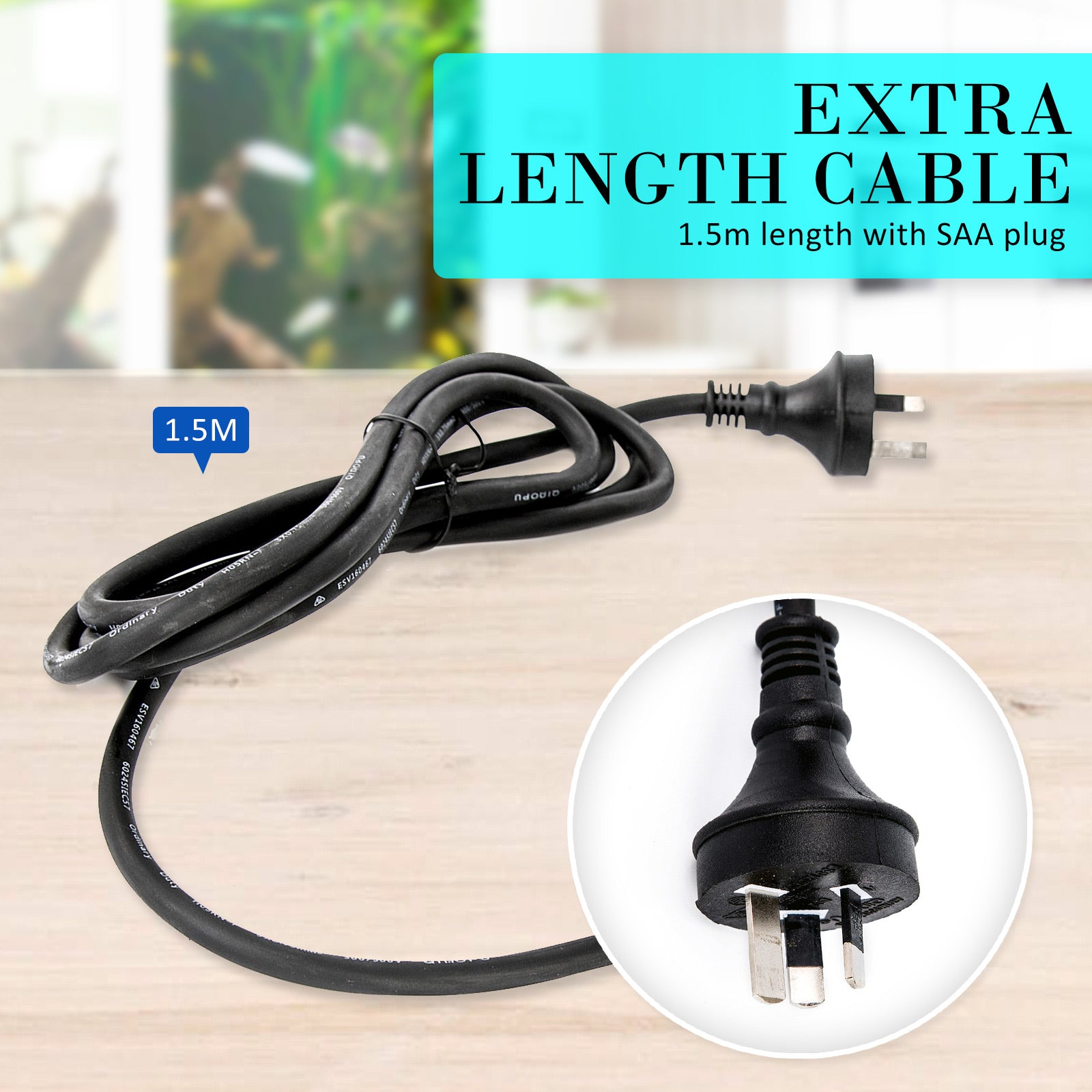 Dynamic Power Aquarium Submersible Filter 1200L/H with air tube, designed for efficient filtration and aeration in aquariums and ponds.