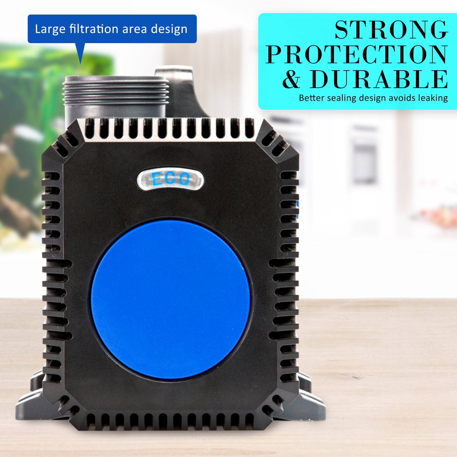 Dynamic Power Aquarium Submersible Pond Water Pump 16000L/H with stainless steel and PVC construction, designed for efficient water circulation.