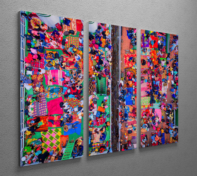 Eid Festival 3 Split Panel Canvas Print showcasing vibrant colors and intricate designs, perfect for enhancing any living space.