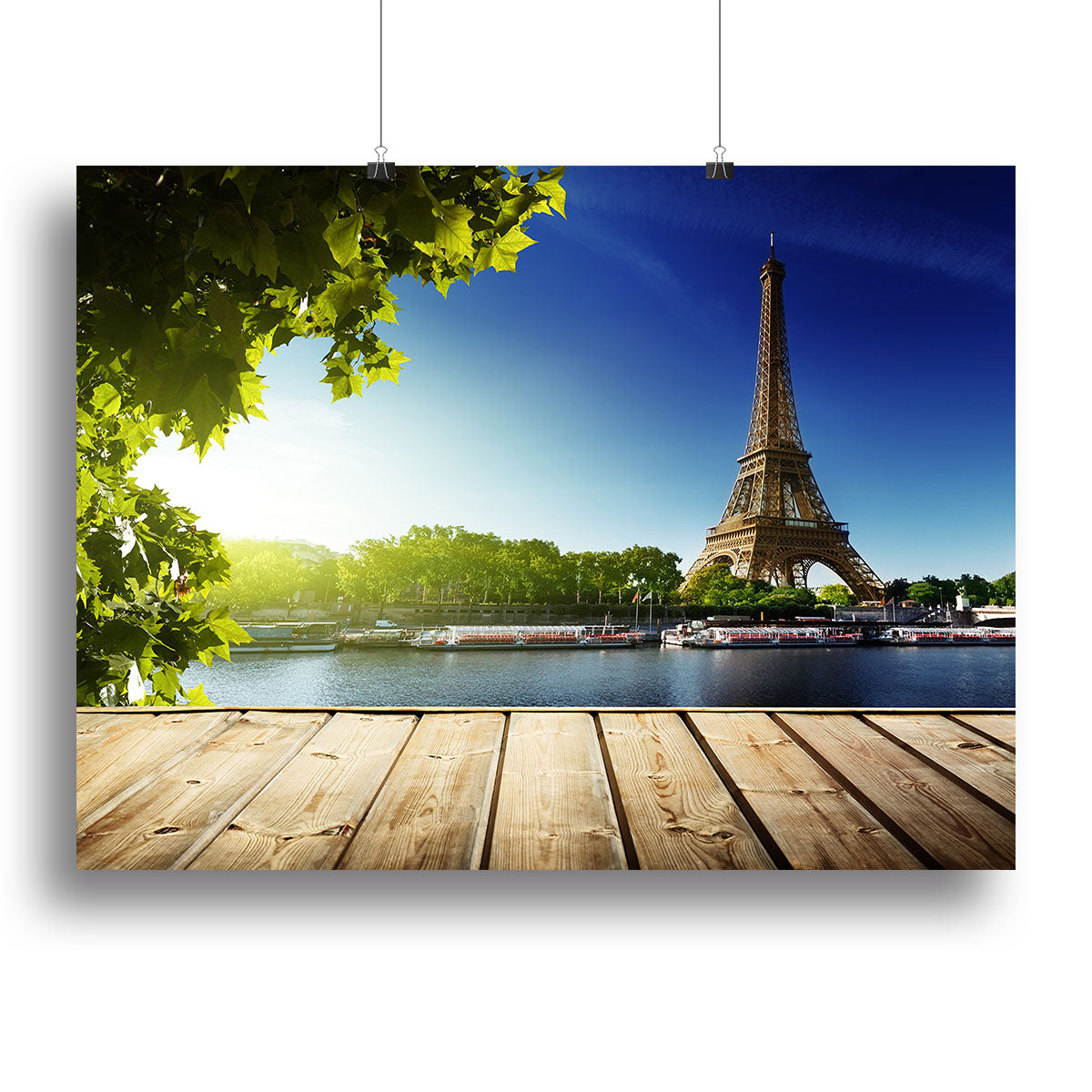 Eiffel Tower canvas print showcasing the iconic Paris landmark in a stylish design, perfect for home decor.