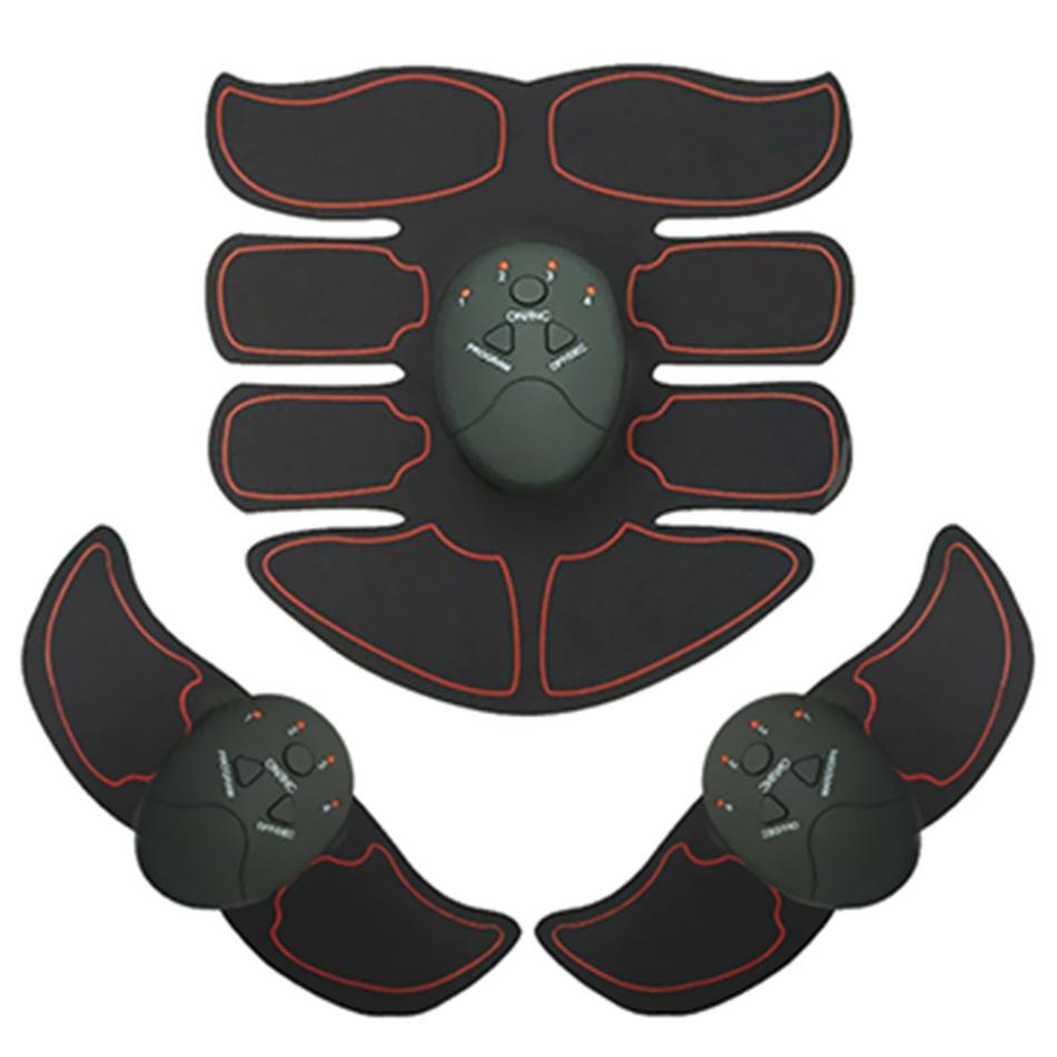 Electric Abdominal Muscle Training Machine with adhesive pads for muscle stimulation and body slimming.